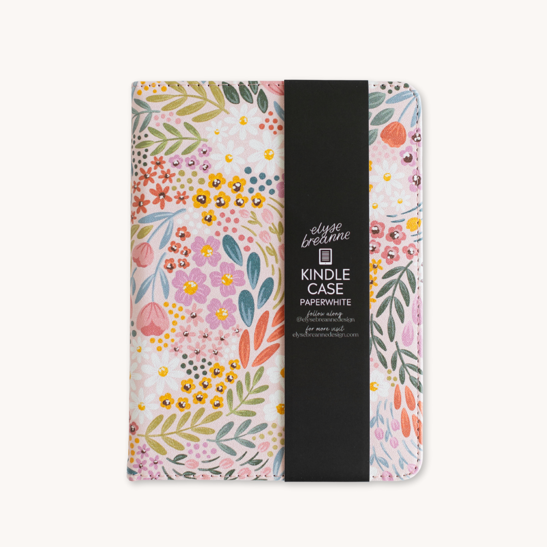 Summer Meadows Kindle Case – Faux Leather with Kickstand & Card
