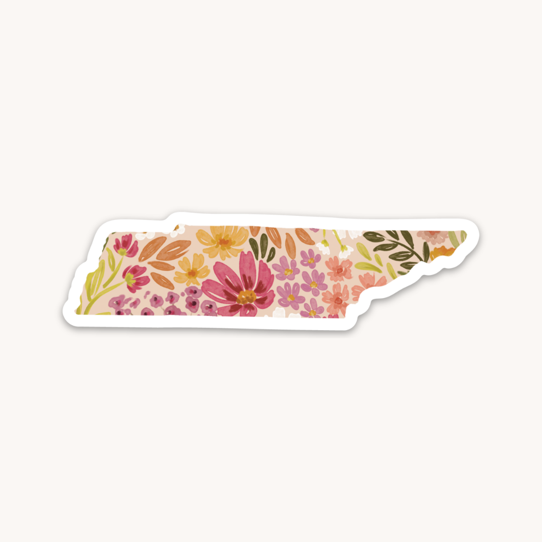 Waterproof Vinyl State Sticker, 3.5x1"
