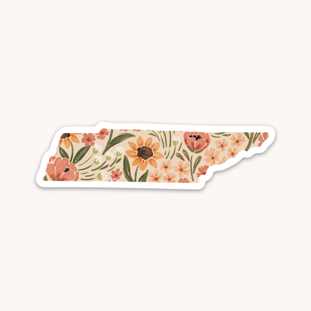 Waterproof Vinyl State Sticker, 3.5x1"
