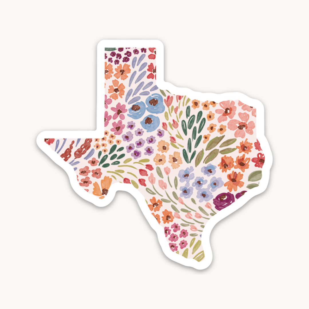 Waterproof Vinyl State Sticker, 3x3"