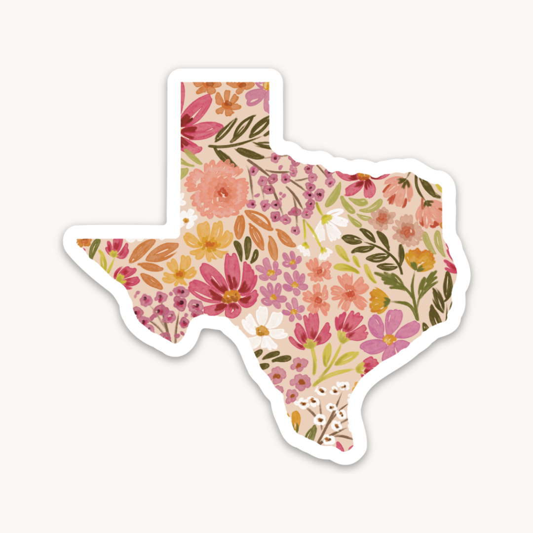 Waterproof Vinyl State Sticker, 3x3"