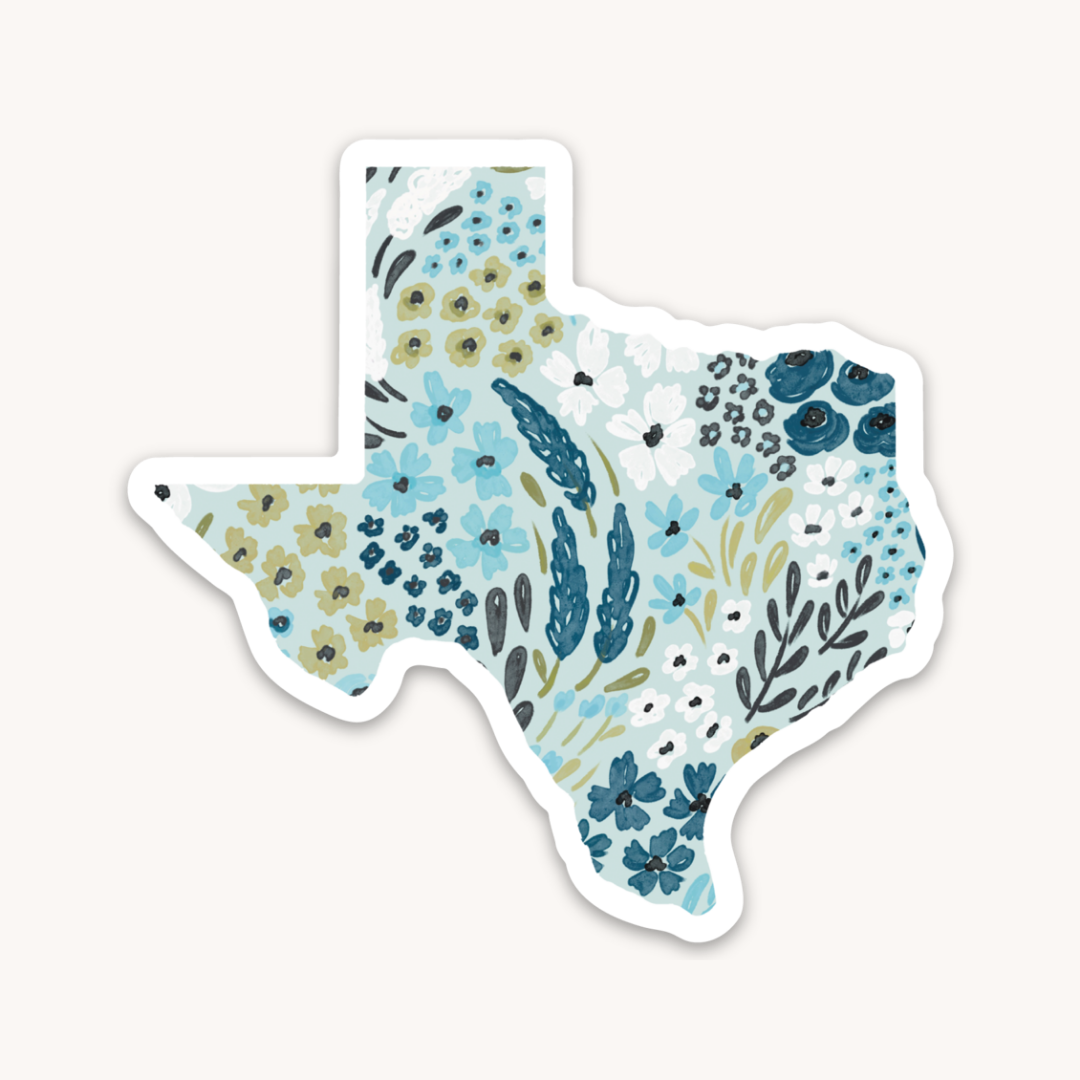 Waterproof Vinyl State Sticker, 3x3"