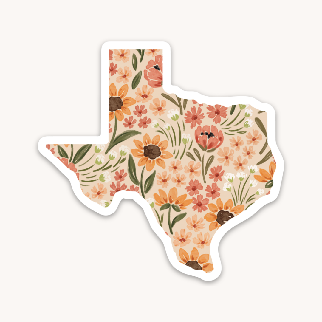 Waterproof Vinyl State Sticker, 3x3"