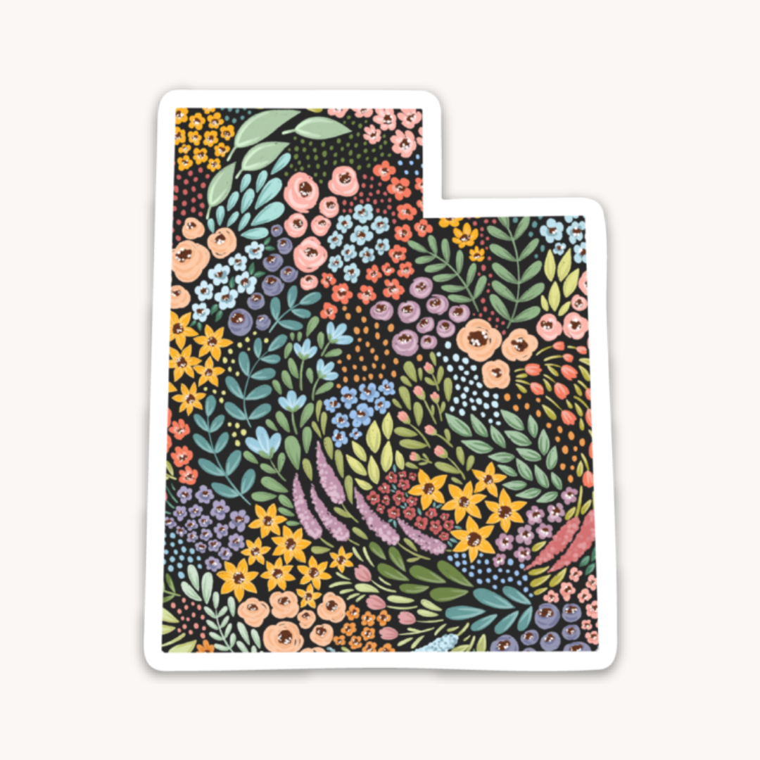 Waterproof Vinyl State Sticker, 3x2.5"