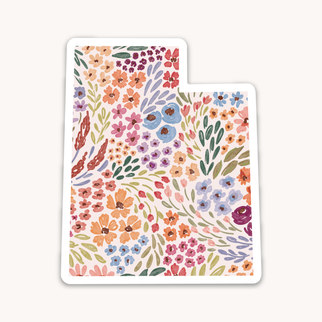 Waterproof Vinyl State Sticker, 3x2.5"