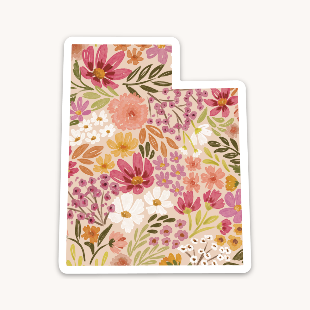 Waterproof Vinyl State Sticker, 3x2.5"