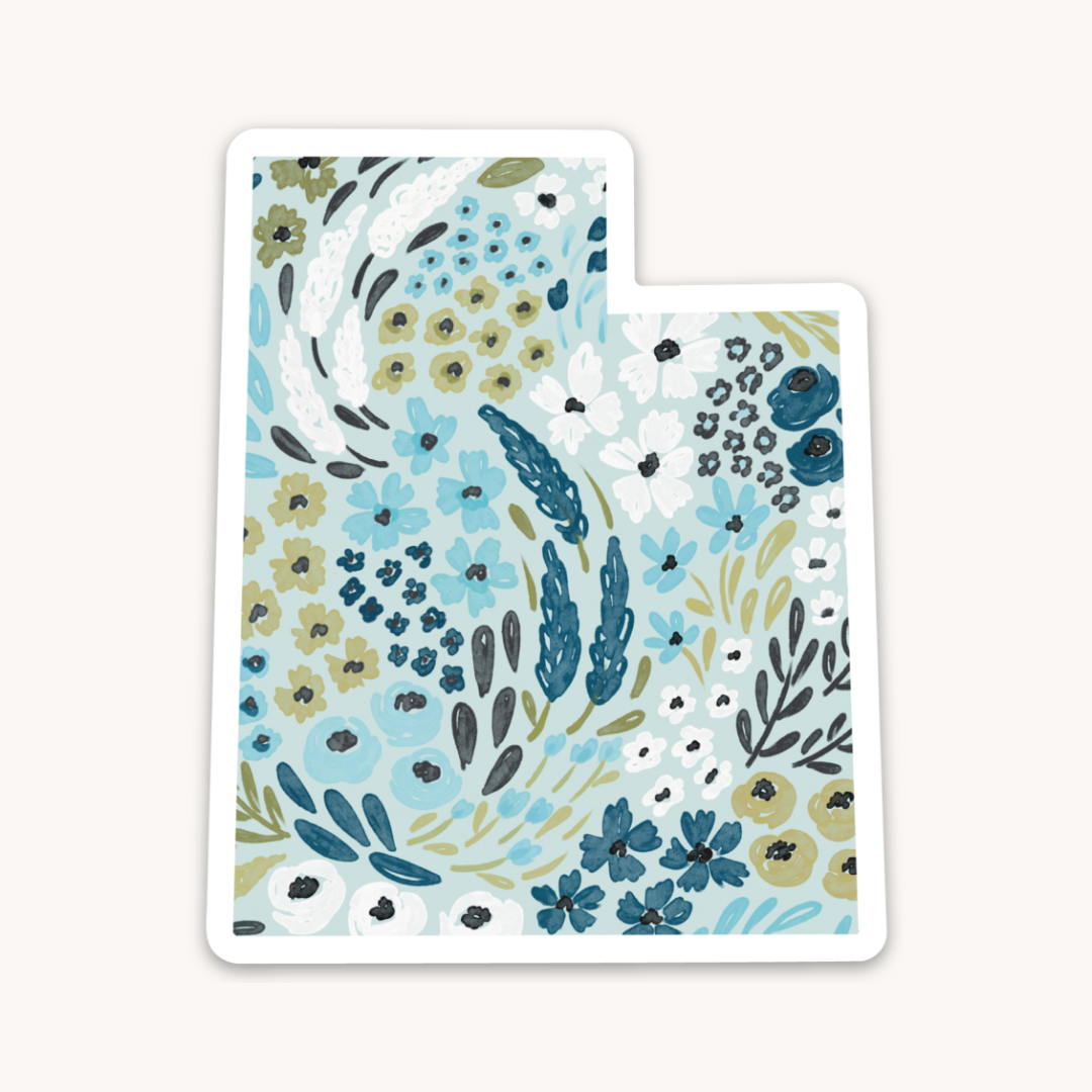 Waterproof Vinyl State Sticker, 3x2.5"