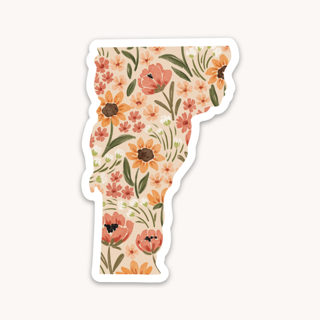 Waterproof Vinyl State Sticker, 3.25x2"