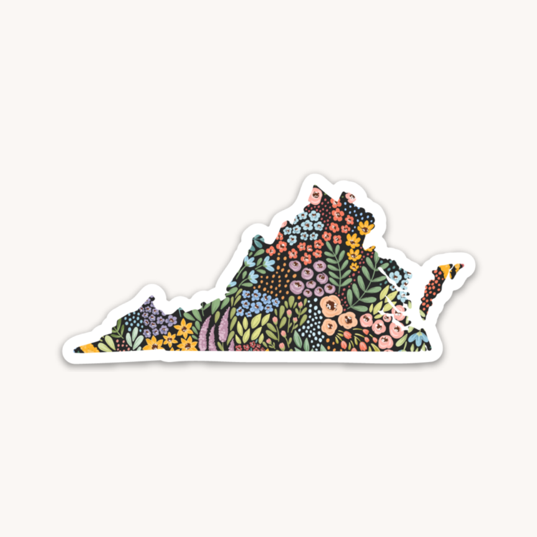 Waterproof Vinyl State Sticker, 3.5x1.5"