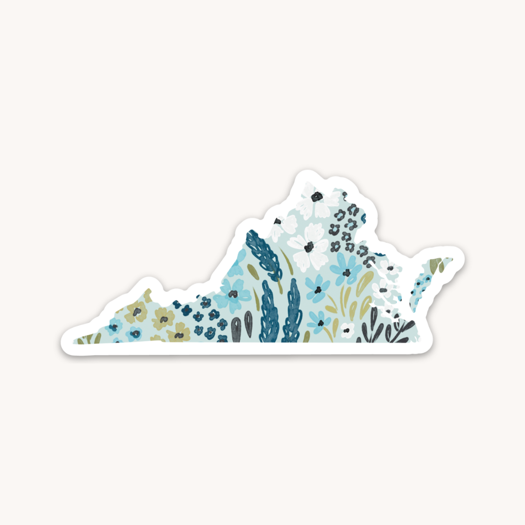 Waterproof Vinyl State Sticker, 3.5x1.5"