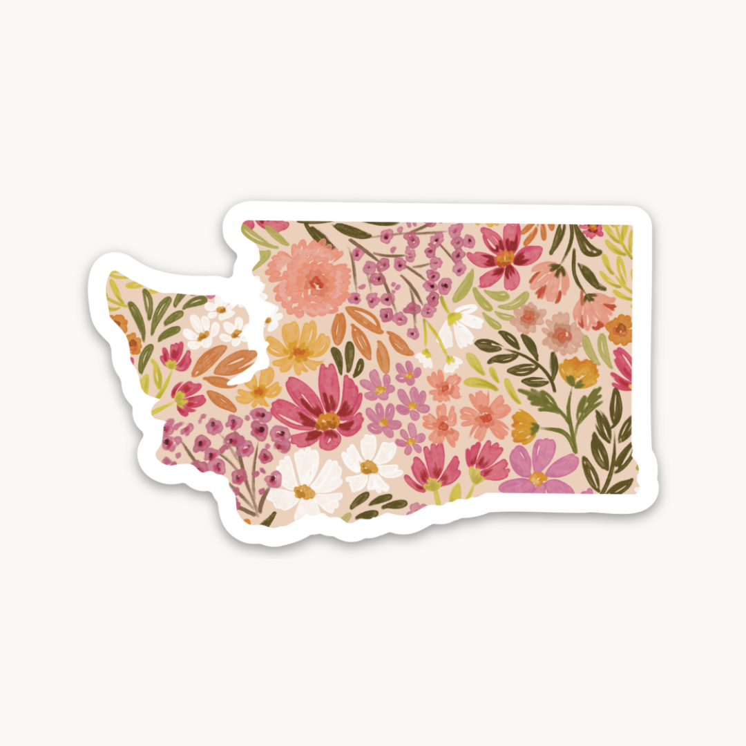 Waterproof Vinyl State Sticker, 3x1.75"