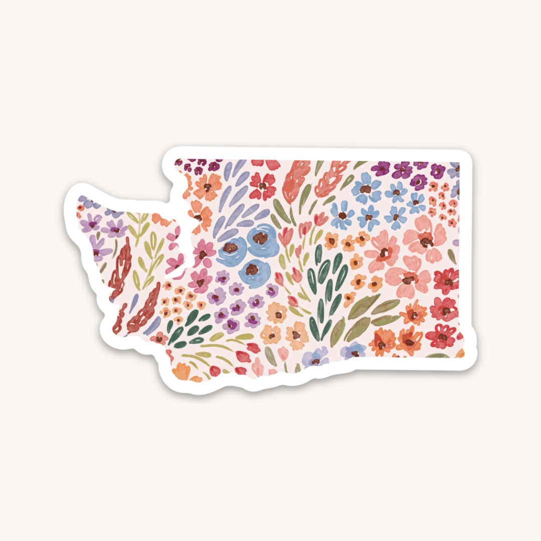 Waterproof Vinyl State Sticker, 3x1.75"