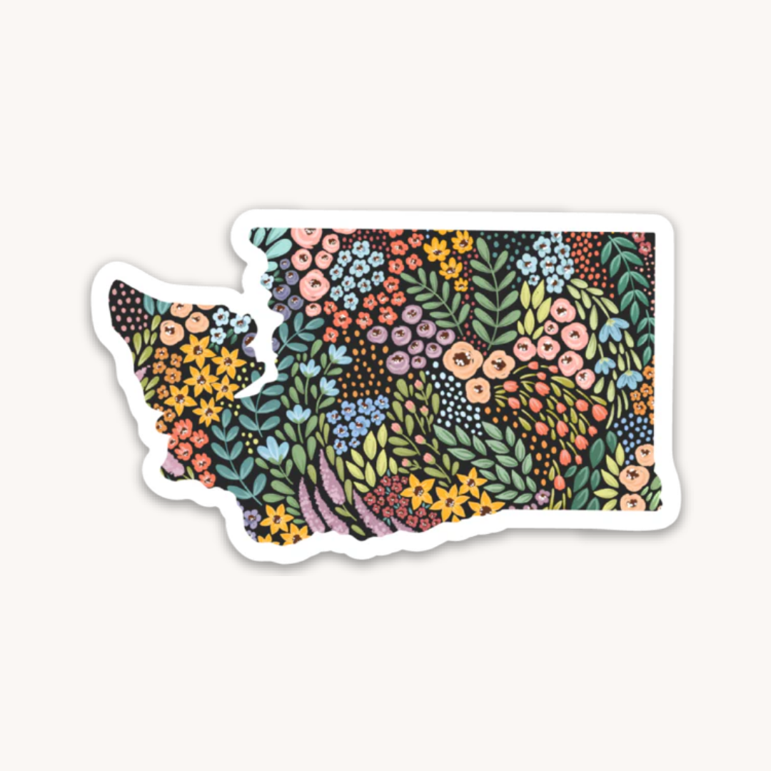 Waterproof Vinyl State Sticker, 3x1.75"