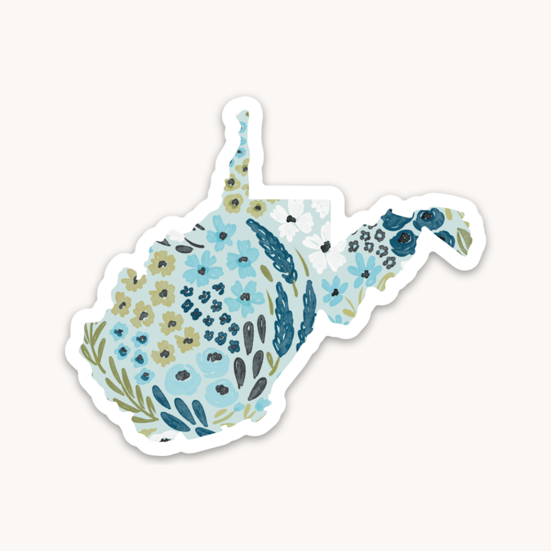 Waterproof Vinyl State Sticker, 3x2"