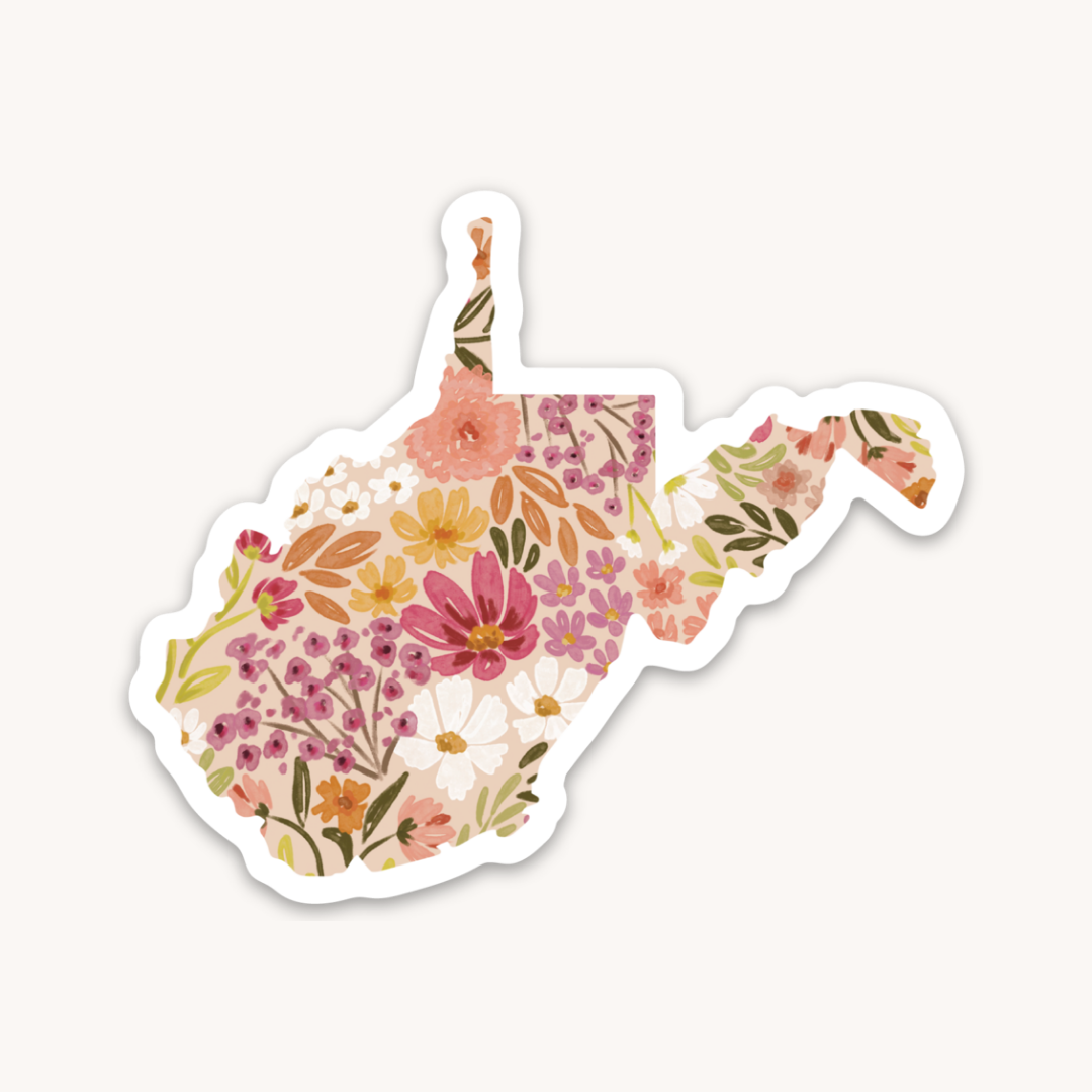 Waterproof Vinyl State Sticker, 3x2"