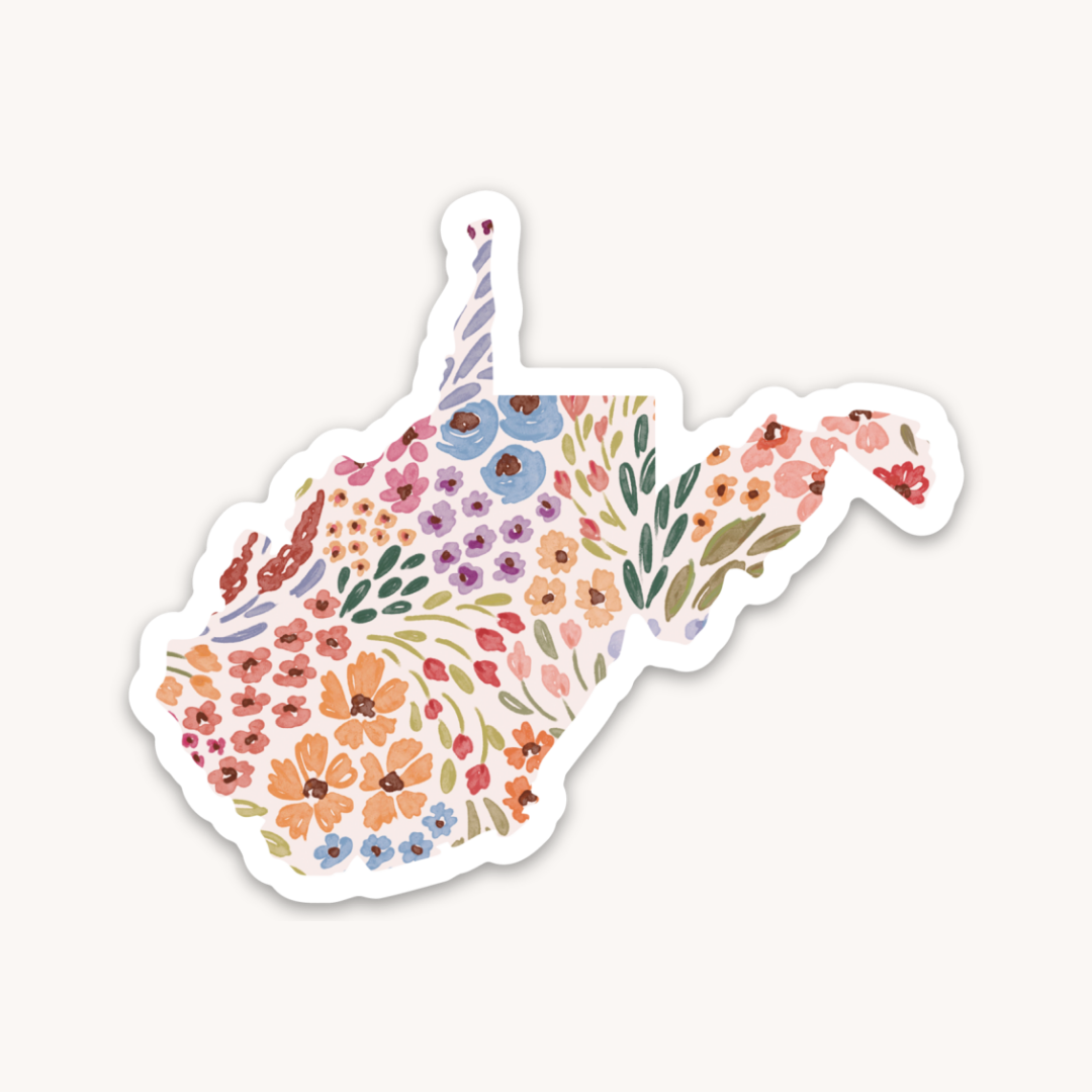 Waterproof Vinyl State Sticker, 3x2"