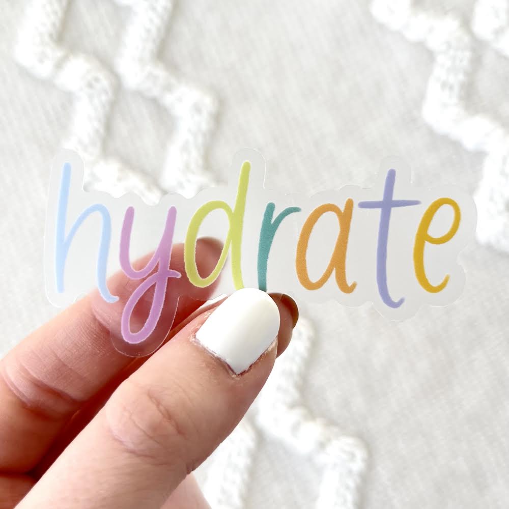 Clear Waterproof Vinyl Sticker, 3x1.5"