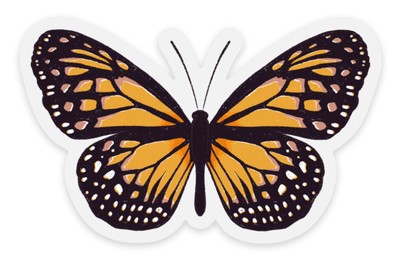 Painted Lady Butterfly Sticker, 3x1.5 in.