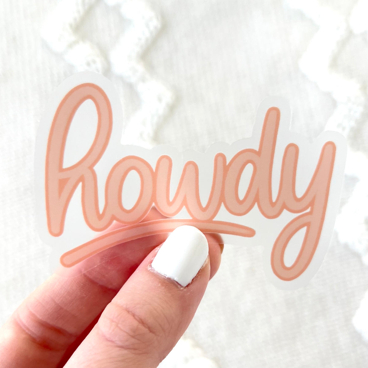 Clear Waterproof Vinyl Sticker, 3x2"