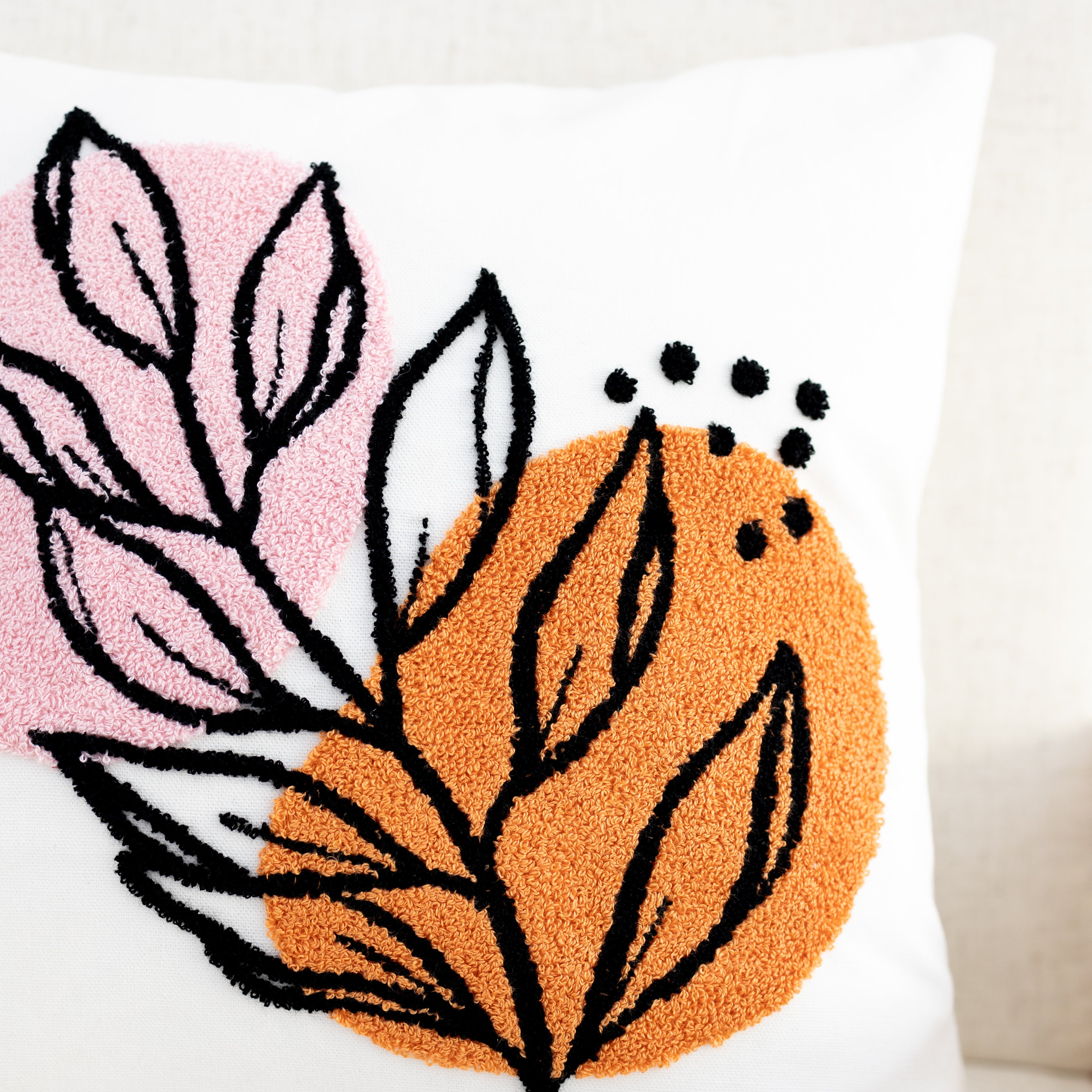 Embroidered Throw Pillow