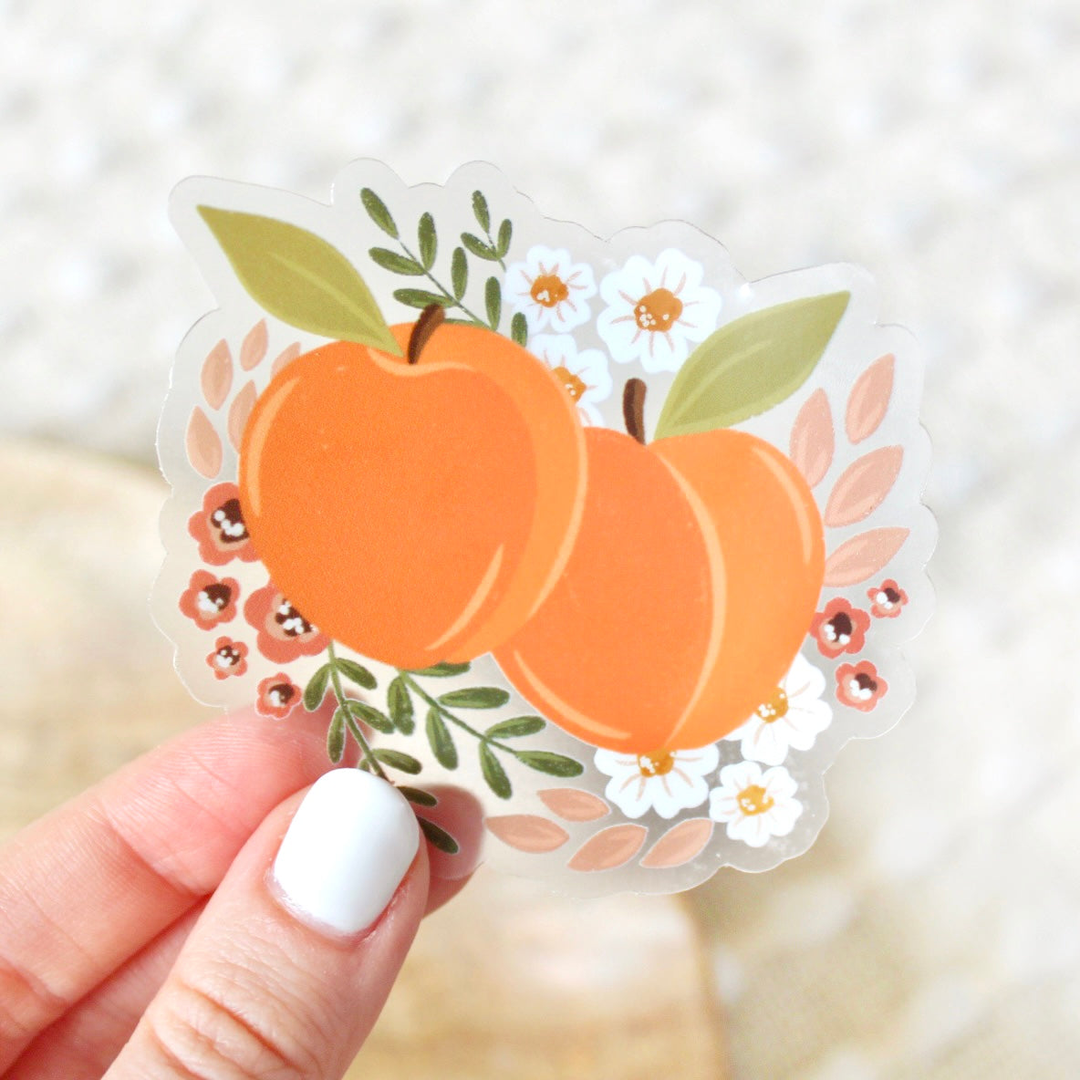 Clear Waterproof Vinyl Sticker, 3x2.75"