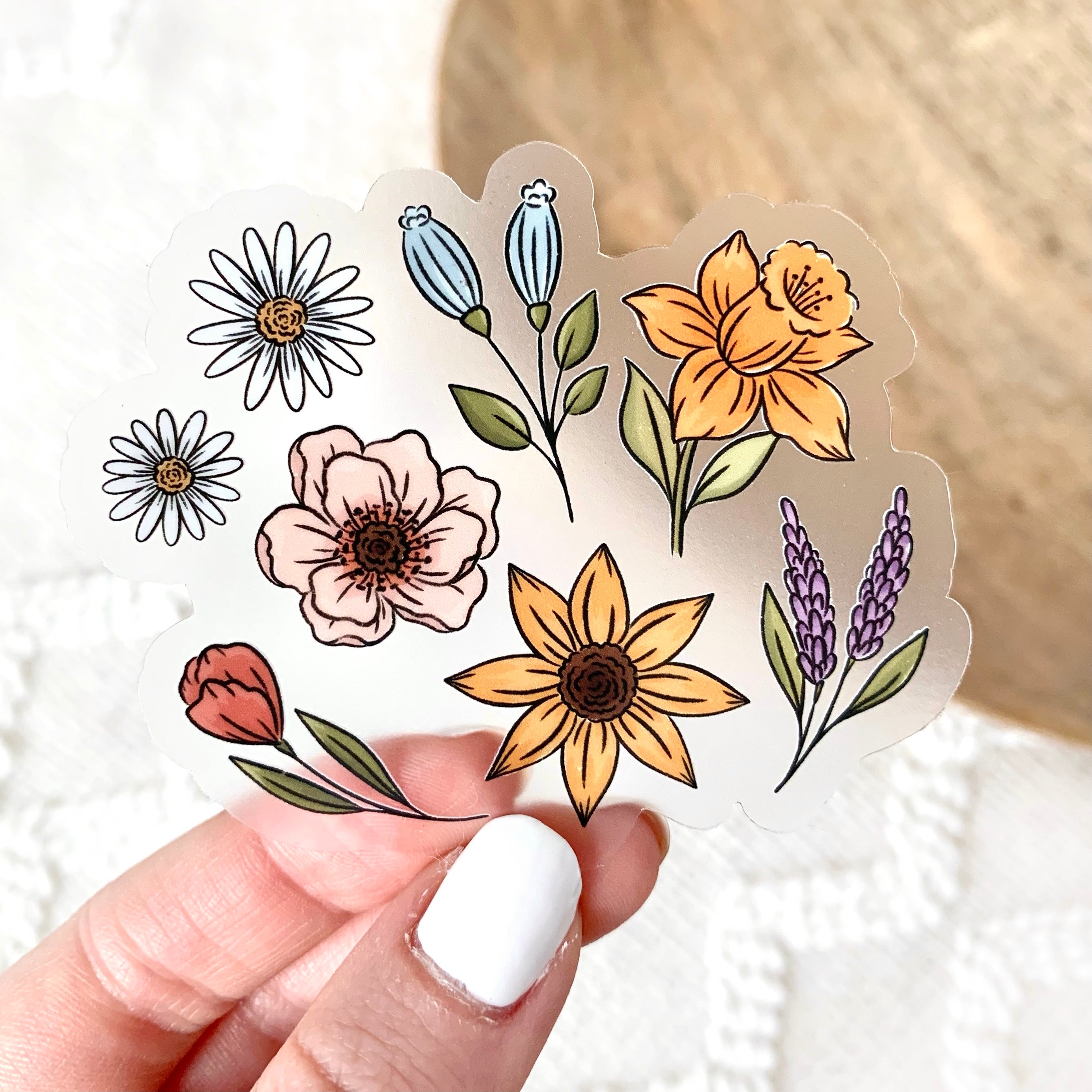 Clear Waterproof Vinyl Sticker, 3x2.5"