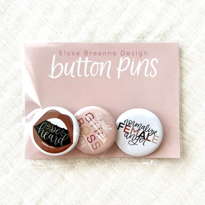 Pack of 3 Button Pins
