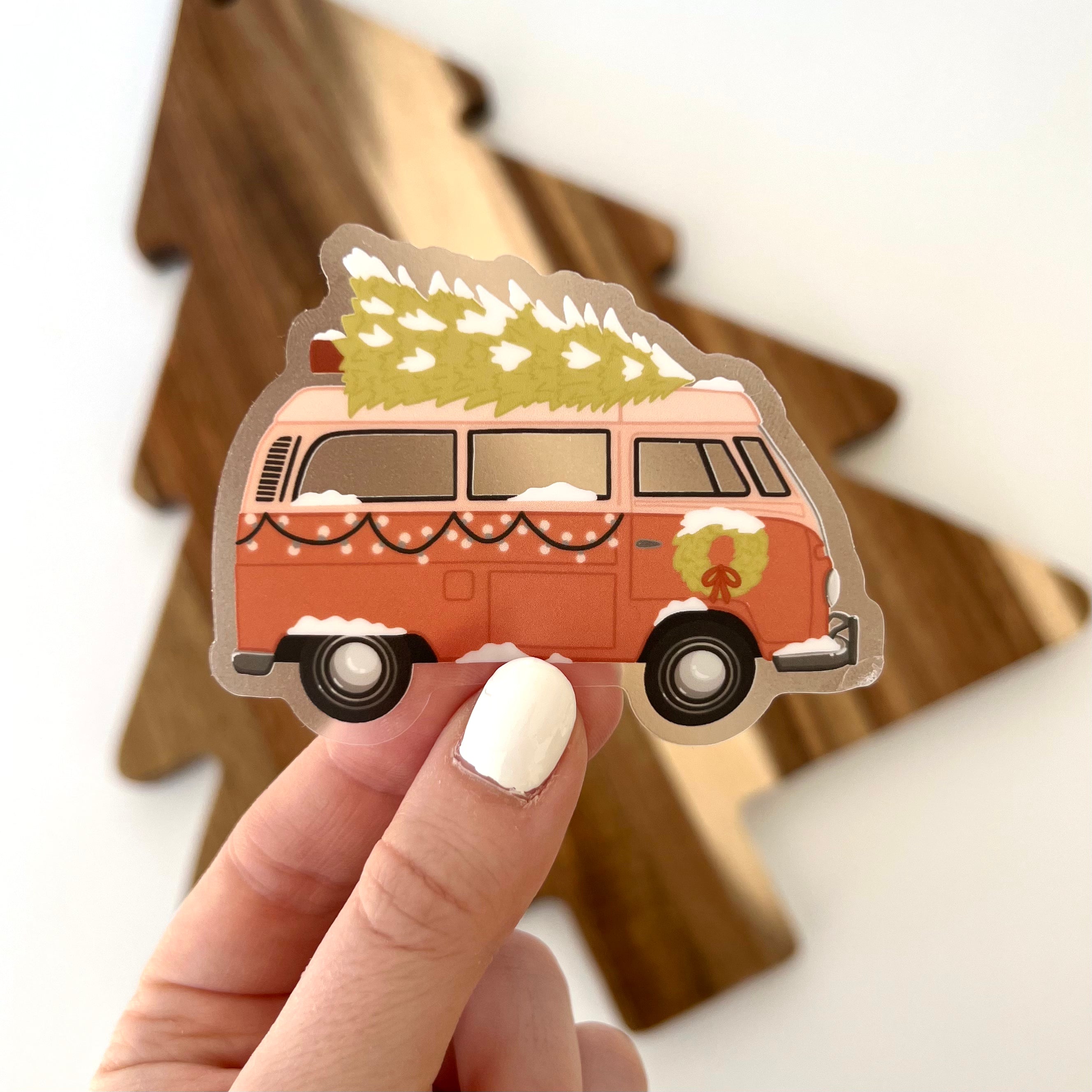 Clear Waterproof Vinyl Sticker, 3x2"