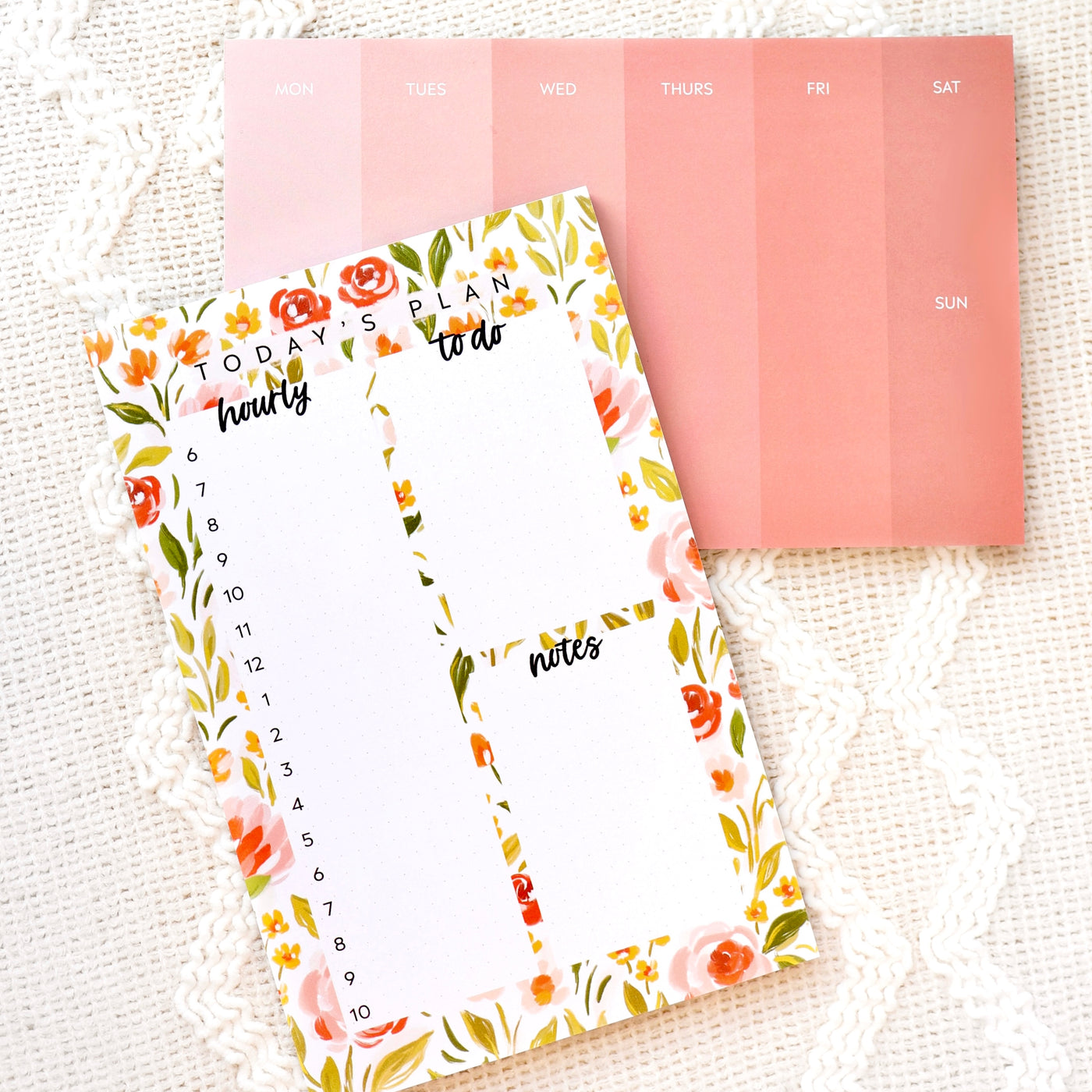 Weekly Planner Notepad, 5.5x8.5"