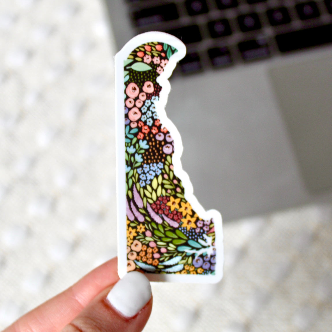 Waterproof Vinyl State Sticker, 3.25x1"