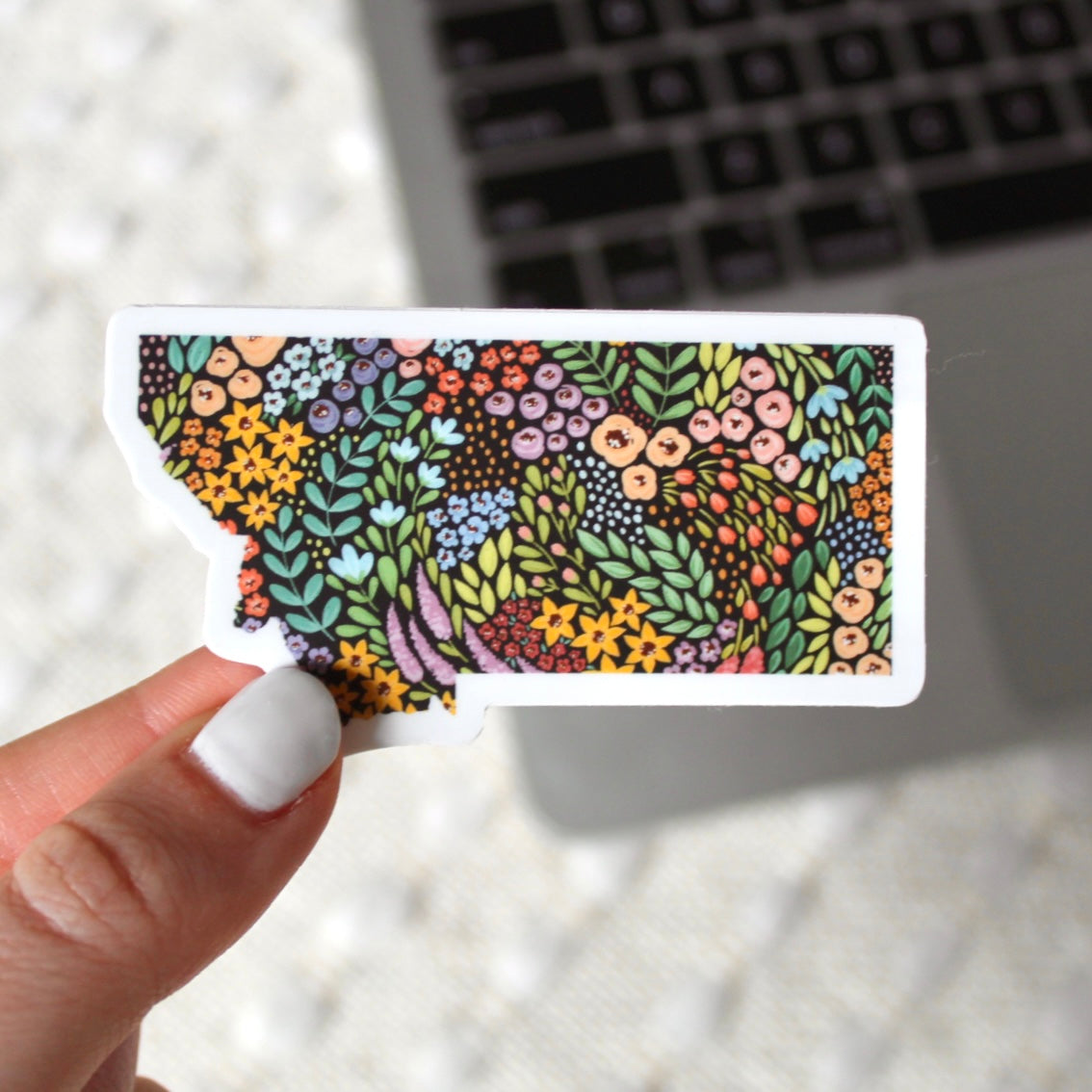 Waterproof Vinyl State Sticker, 3x1.5"