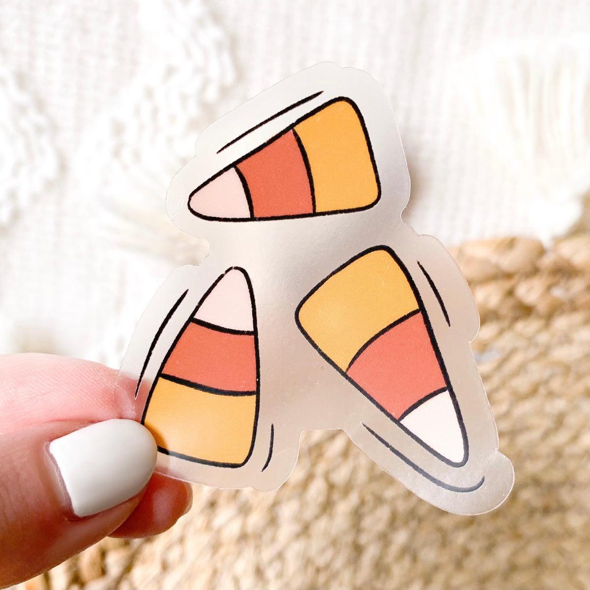 Clear Waterproof Vinyl Sticker, 2.25x2"