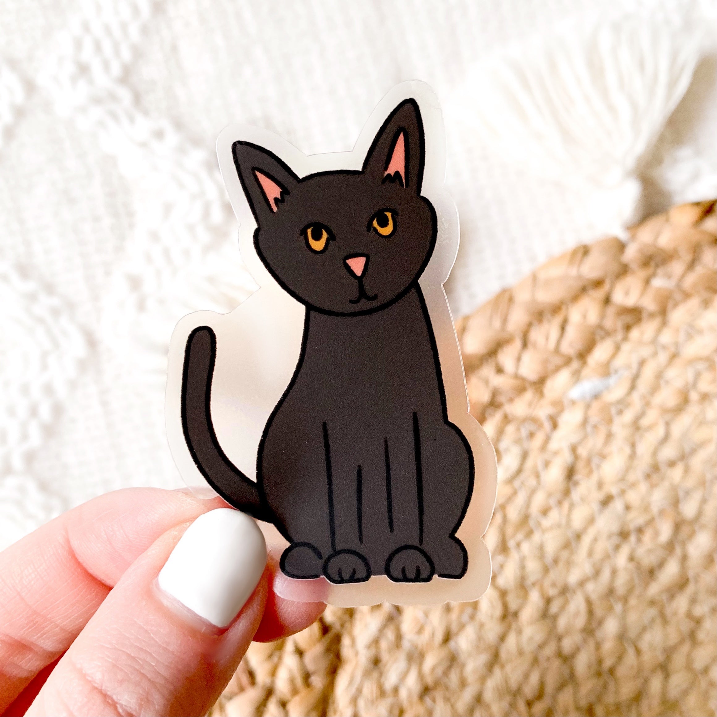 Clear Waterproof Vinyl Sticker, 2.5x1.5"