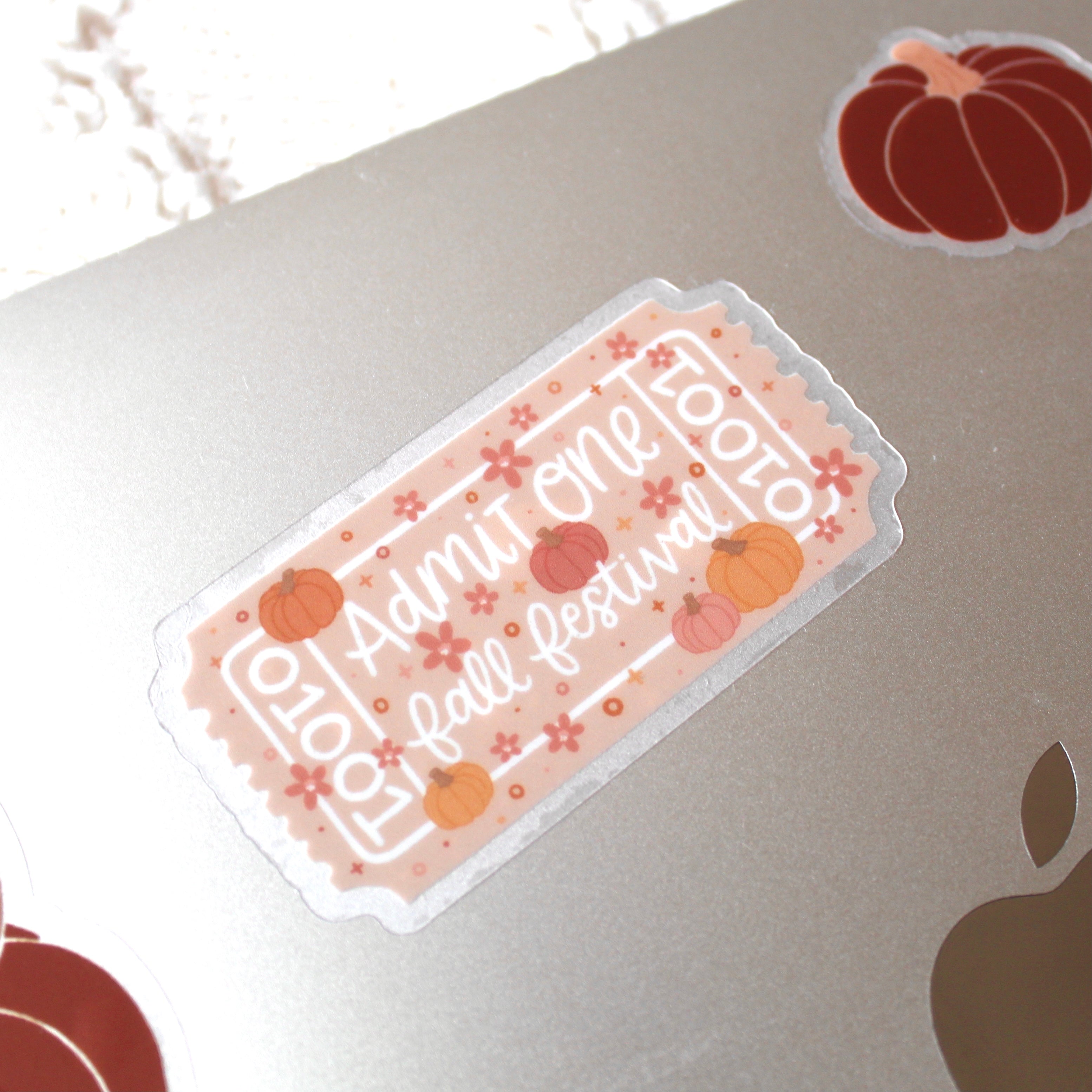 Clear Waterproof Vinyl Sticker, 2.75x1.5"