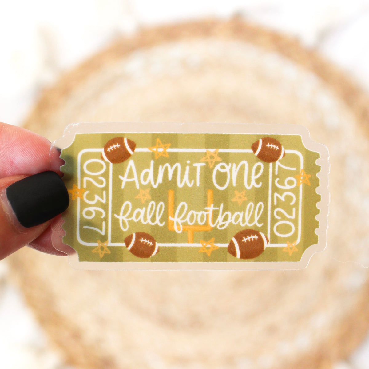 Clear Waterproof Vinyl Sticker, 2.75x1.5"