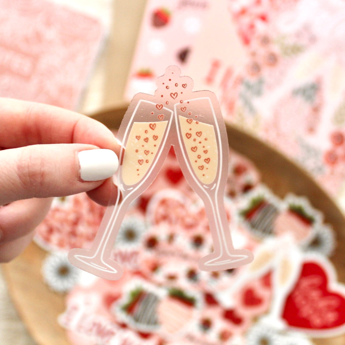 Clear Waterproof Vinyl Sticker, 3x2.75"