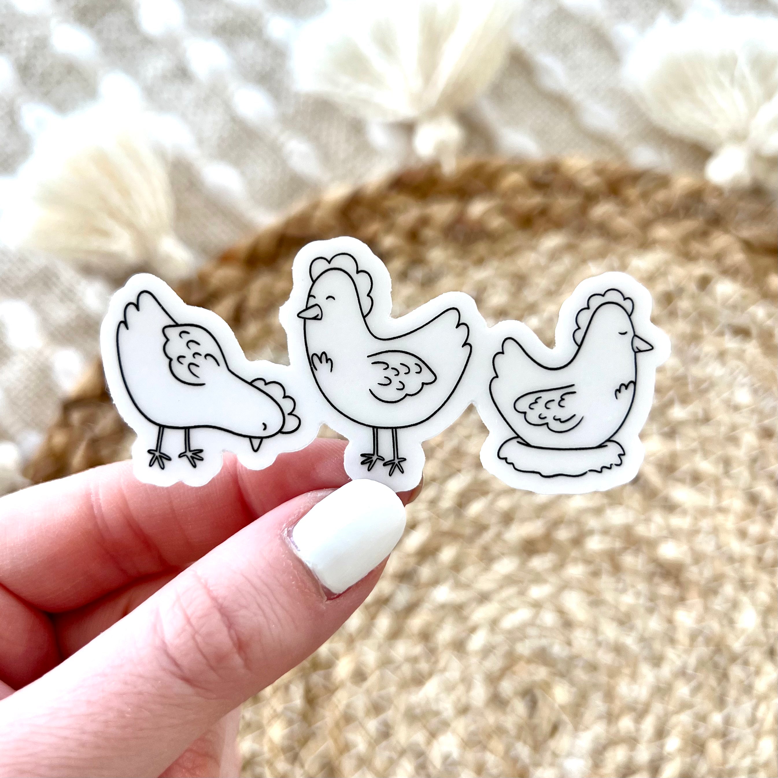 Clear Waterproof Vinyl Sticker, 3x1.34"