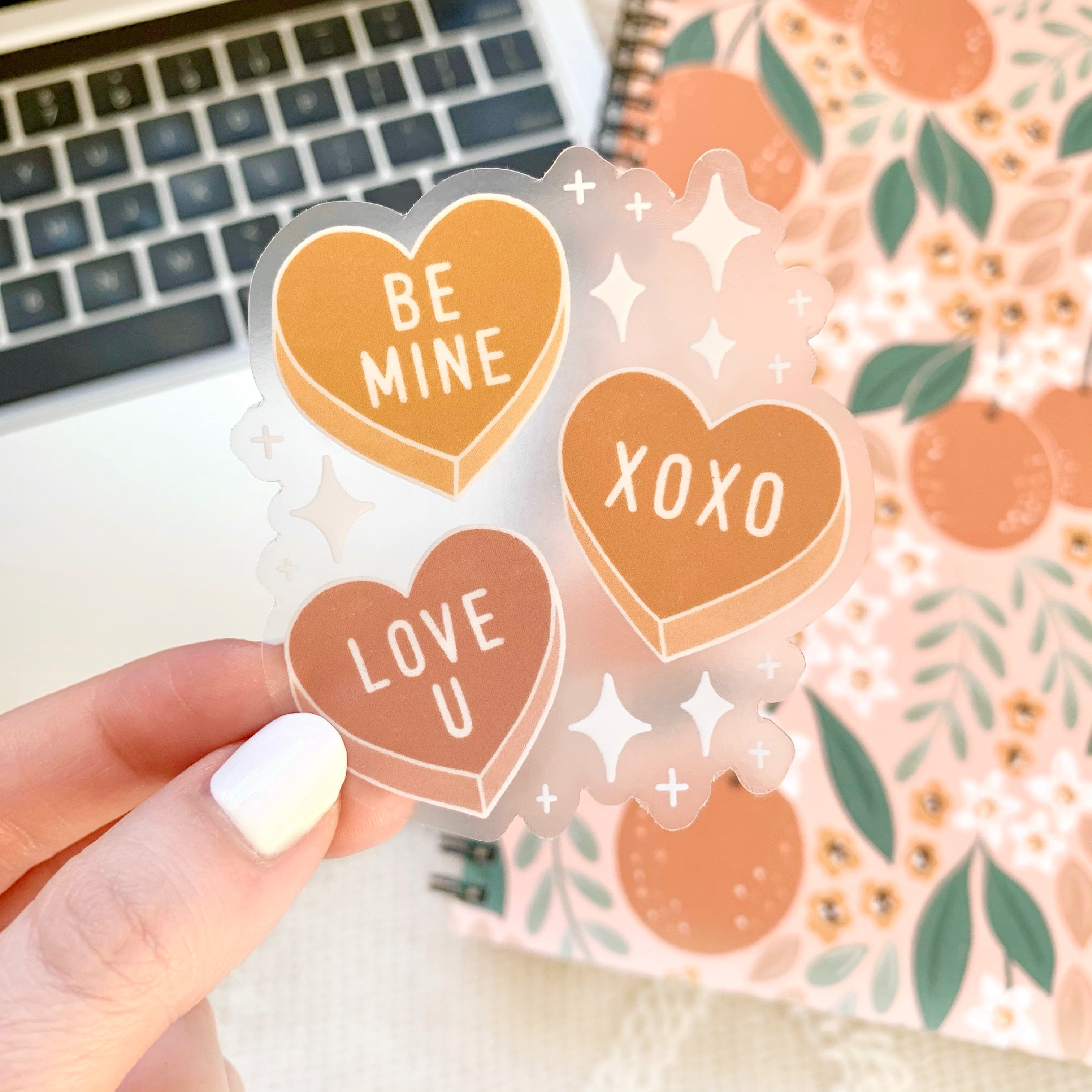 Clear Waterproof Vinyl Sticker, 2.75x2.5"