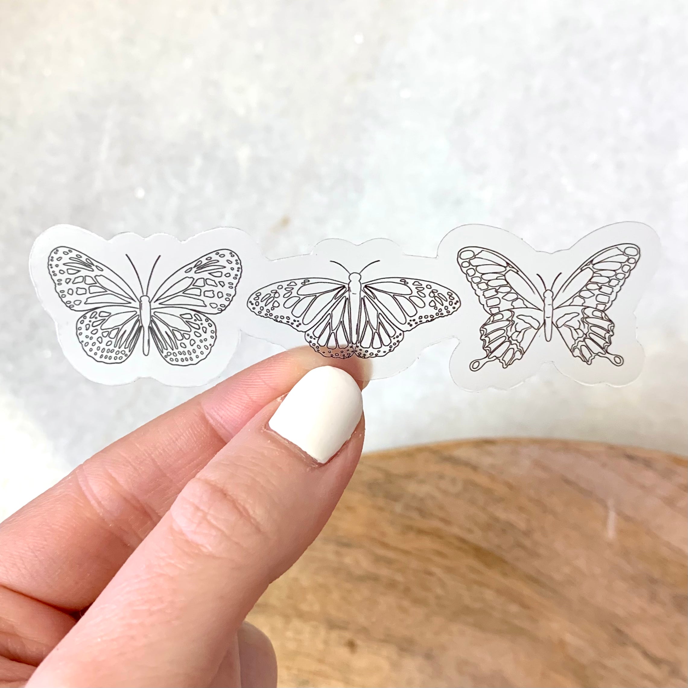 Clear Waterproof Vinyl Sticker, 4x1"