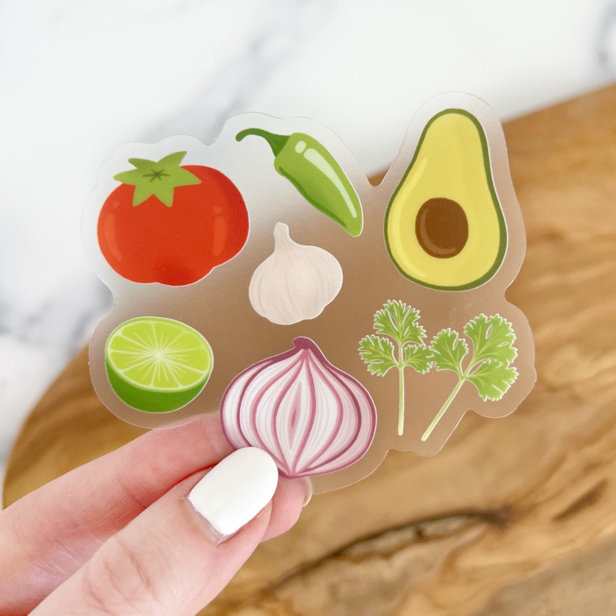 Clear Waterproof Vinyl Sticker, 3x2.5"