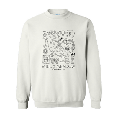 M&M Illustrations White Sweatshirt