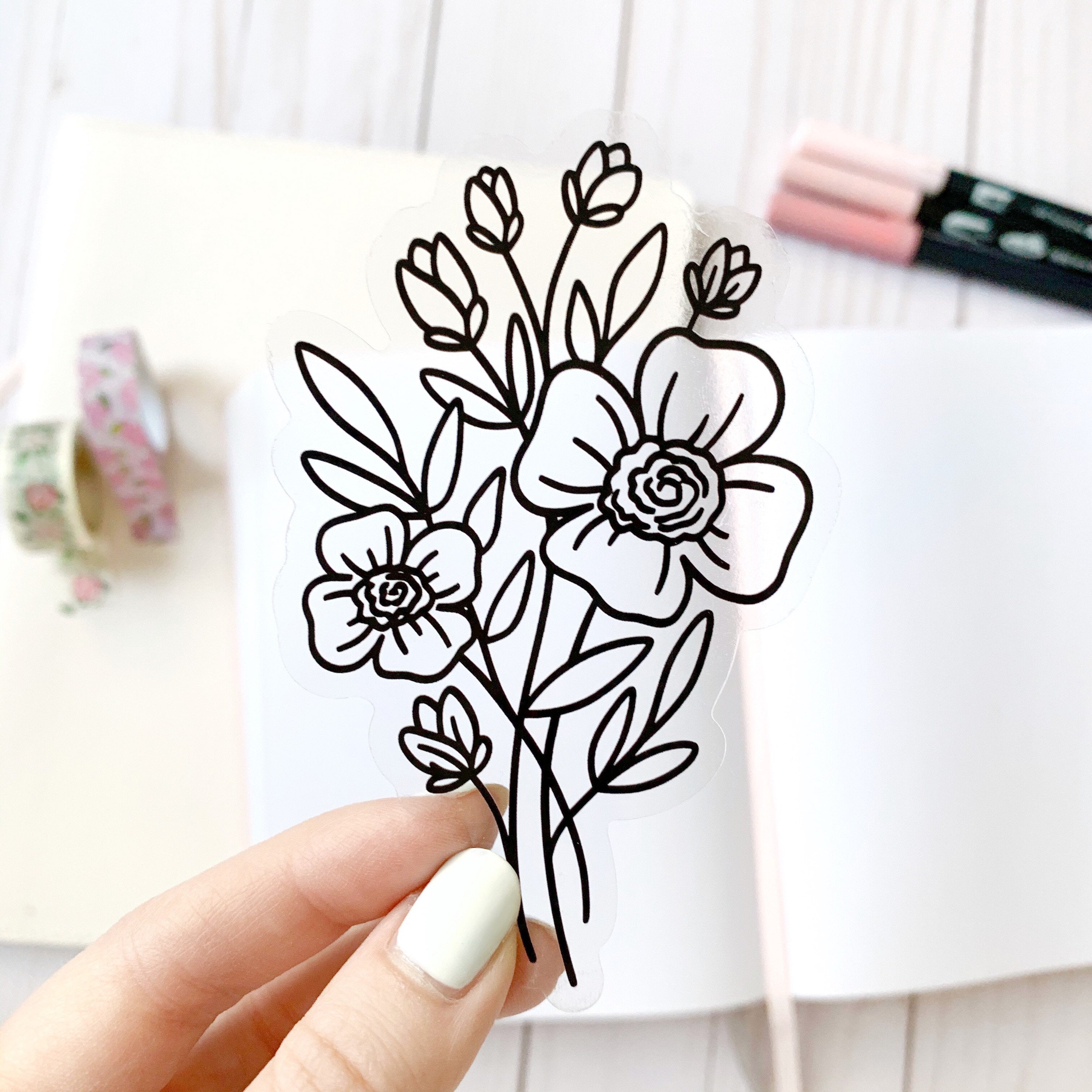 Clear Waterproof Vinyl Sticker, 3.5x2.25"