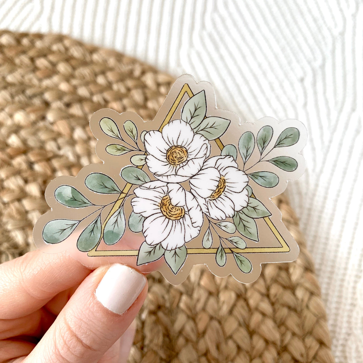 Clear Waterproof Vinyl Sticker, 3.35x2.25"