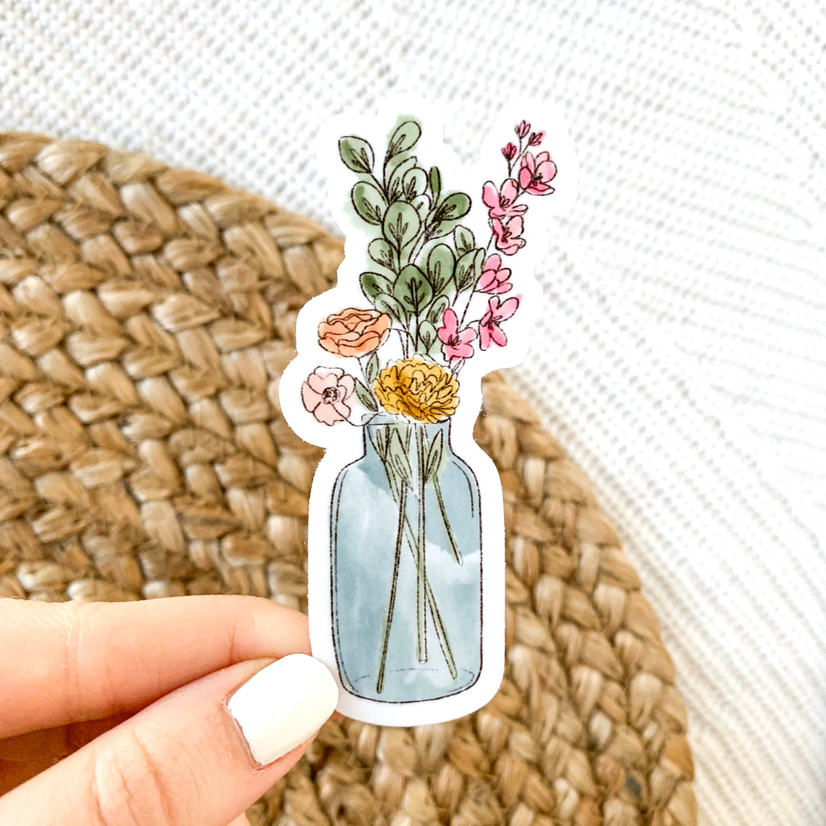 Waterproof Vinyl Sticker, 3.5x1.75"