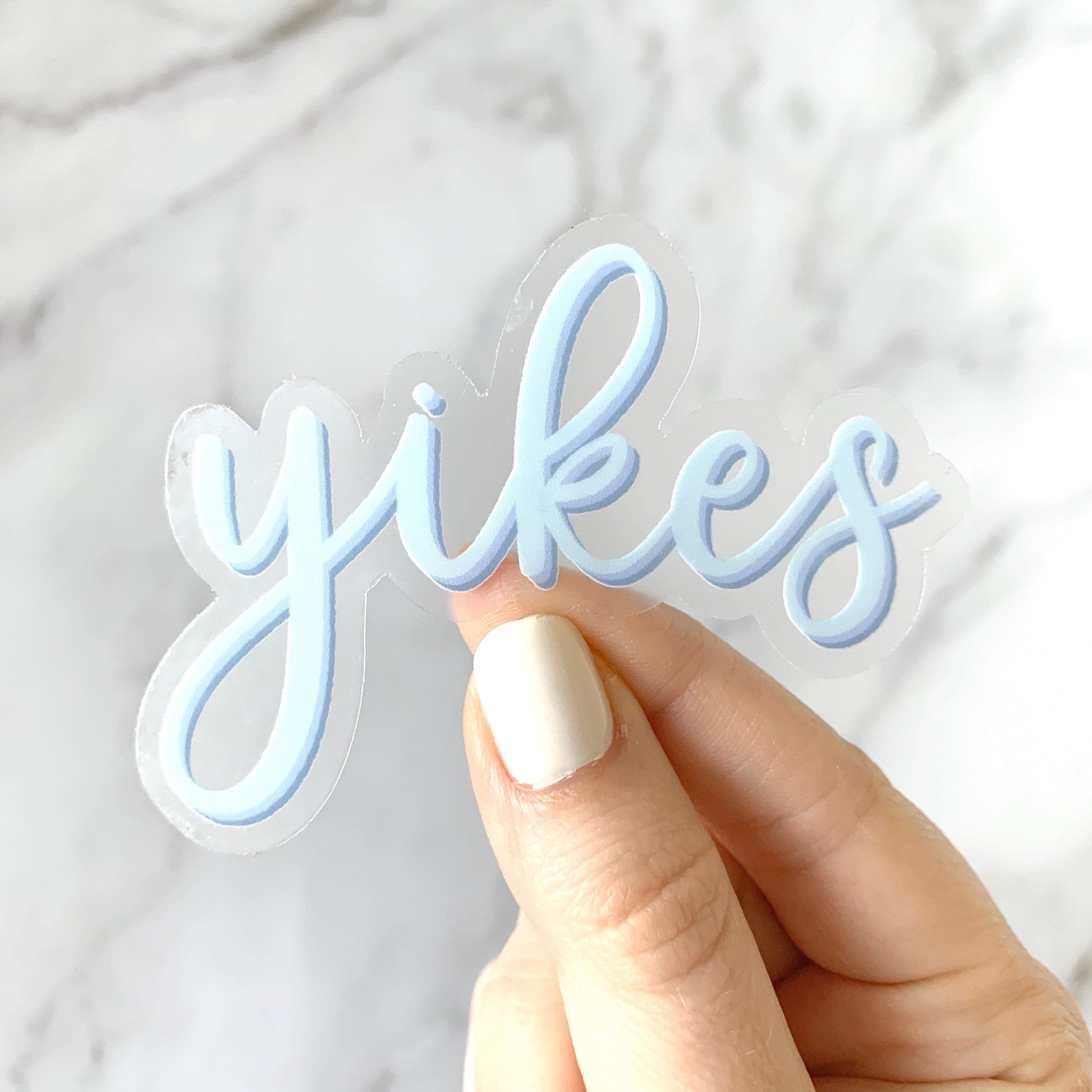 Clear Waterproof Vinyl Sticker, 3x2.5"
