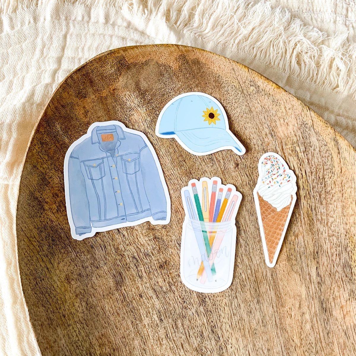 Waterproof Vinyl Sticker, 3x1"