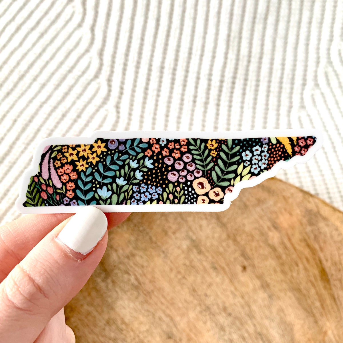Waterproof Vinyl State Sticker, 3.5x1"