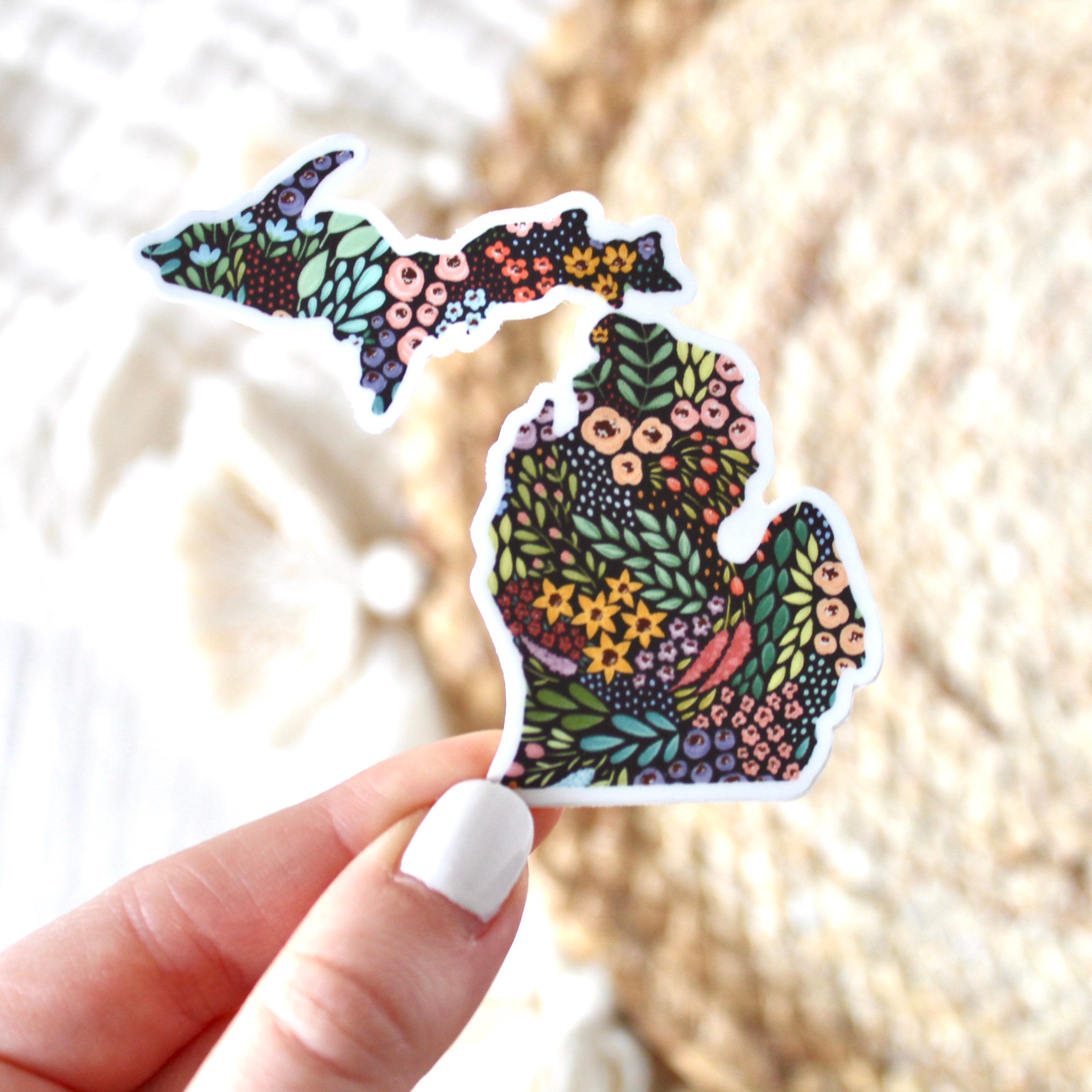 Waterproof Vinyl State Sticker, 3x2.75"
