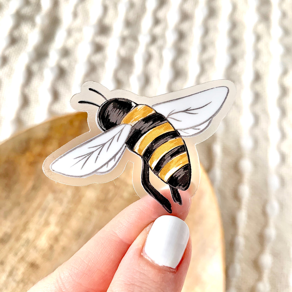 Clear Waterproof Vinyl Sticker, 2x2.25"