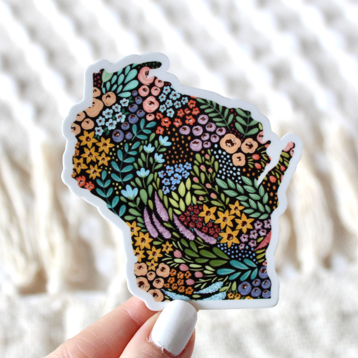 Waterproof Vinyl State Sticker, 3x2.75"